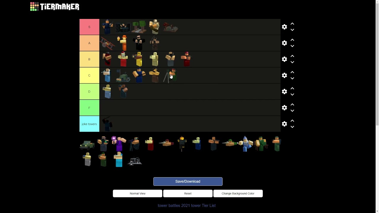 Tower Battles Tier List YouTube Tower Battles Tier List YouTube