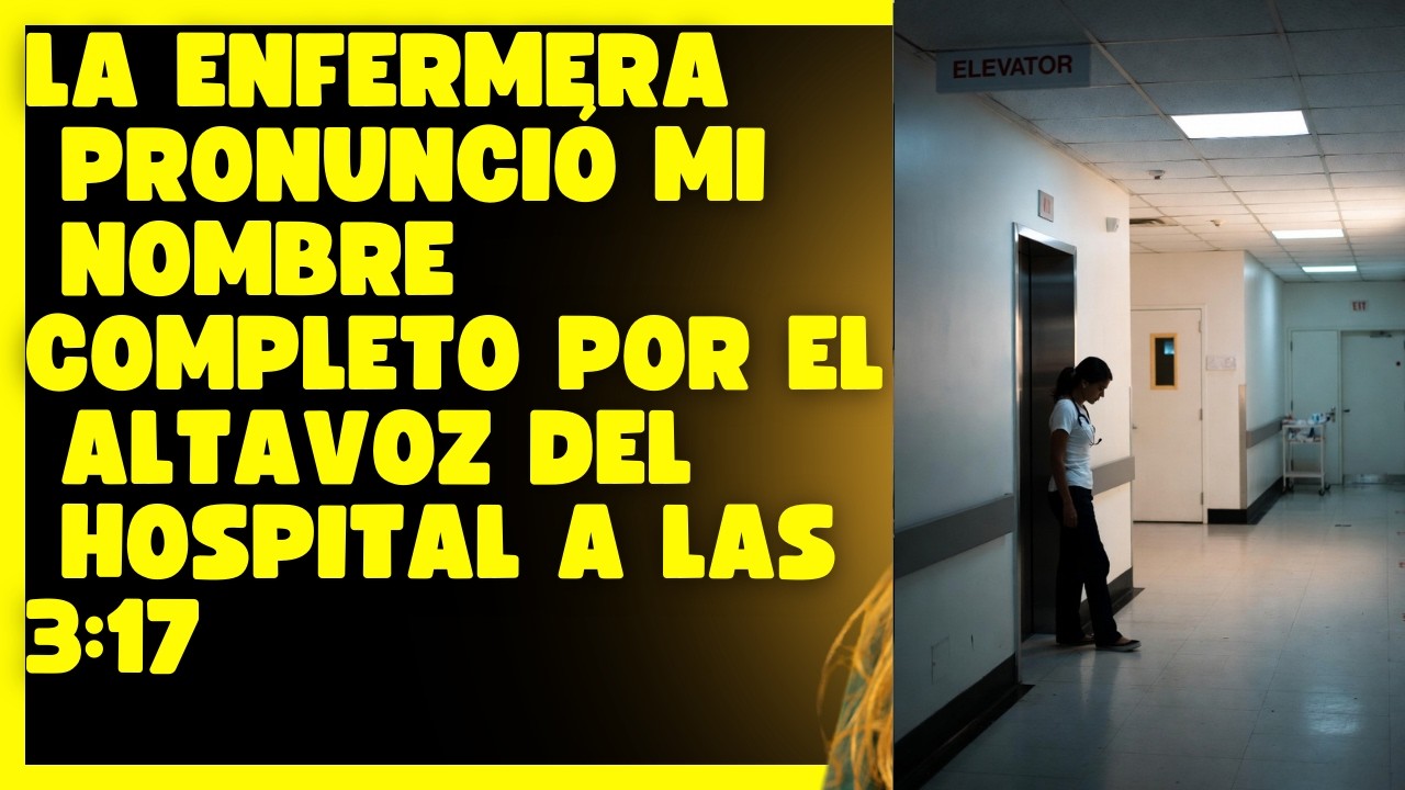 La enfermera pronunció mi nombre completo por el altavoz del hospital a las 3:17 de la madrugada.