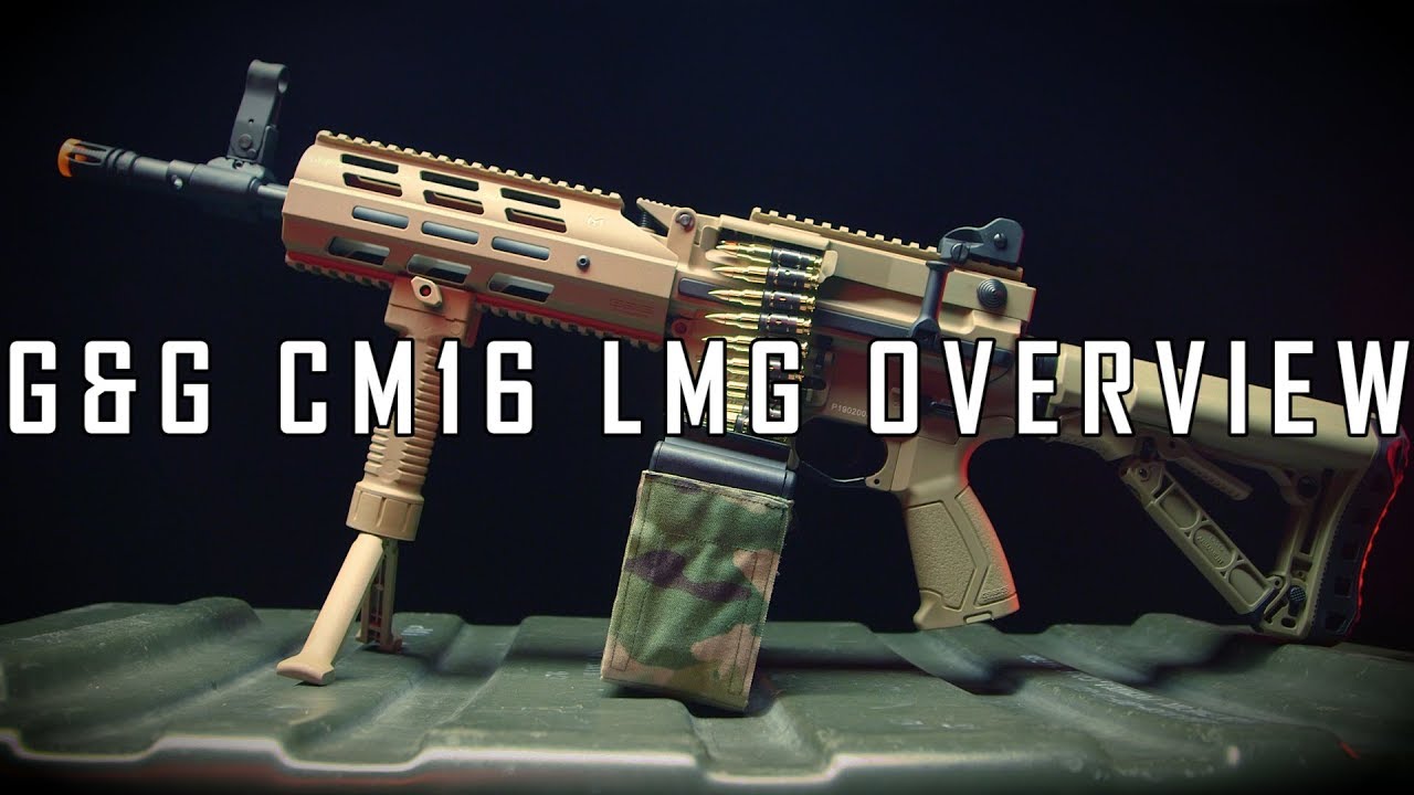 Polymer Lmg G G Cm16 Lmg Combat Machine Airsoft Gi Youtube