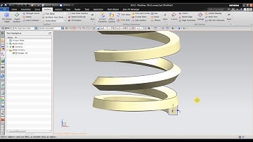 NX CAD : Create a compression spring using Swept