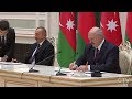 Алиев поблагодарил Беларусь за позицию по Нагорному Карабаху | Переговоры Президентов