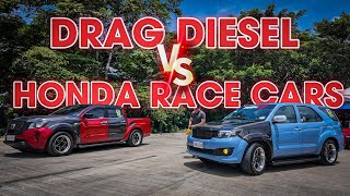 OFFROAD DRAG DIESEL???  vs CIVIC RACE CARS DRAG RACE!