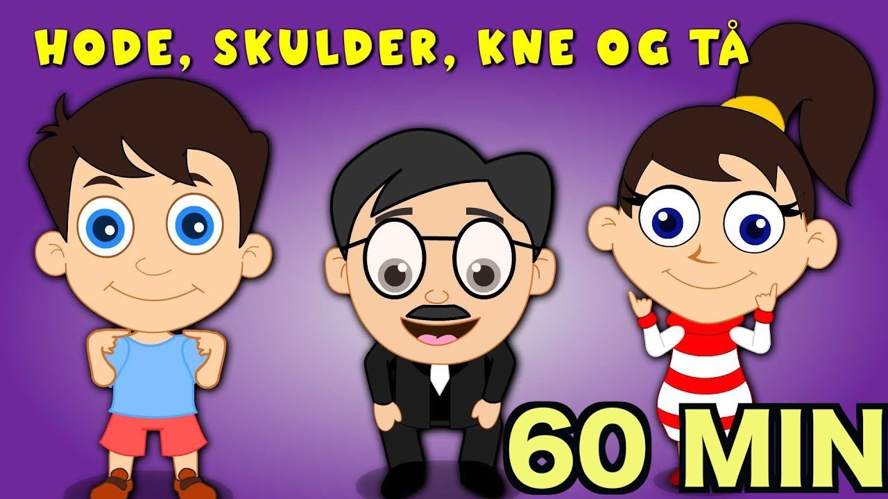 Barnesanger på norsk - Hode, skulder, kne og tå og mye mer | 60 min | 1 time spilletid