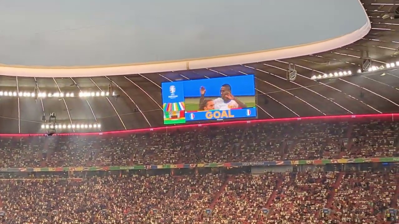 Celebrations after Kolo Muani's Goal vs. Spain @Euro 2024