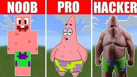 NOOB vs PRO vs HACKER Minecraft Pixel Art Patrick Star