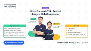#DevCoach 131 : Front-End | Bikin Elemen HTML Sendiri dengan Web Component