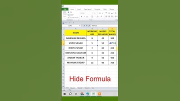 Hide Formula in Excel |#excel|#formula1|#formula|#hide |#trending |#viral |#viralvideo| #bareilly |