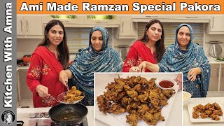 Iftar Special Ami Made Palak Pakora With Tips | Ramadan Kitchen With Amna