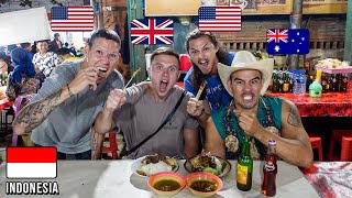 CRAZY Indonesian STREET FOOD Tour with @LaurenceBenson + @Hoointheworld