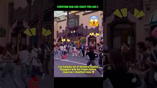 Crowds Running Just To See Lisa At Universal Studios Singapore
