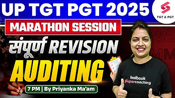 UP TGT PGT Commerce Marathon 2025 | UP TGT PGT Auditing Previous Year Question | Priyanka