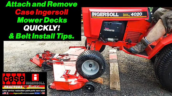 How To Quickly Install & Remove Case Ingersoll Mower Decks & Belt Tips. No Tools Or Disassembly.