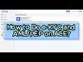 How to do e-KYC and AML/PEP Screening on ACE | ACE Company Secretary Software