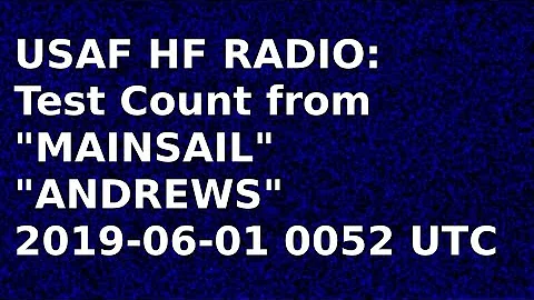 USAF HF Global Communications System, TEST from MAINSAIL, ANDREWS | 11175 and 8992 | Shortwave Radio