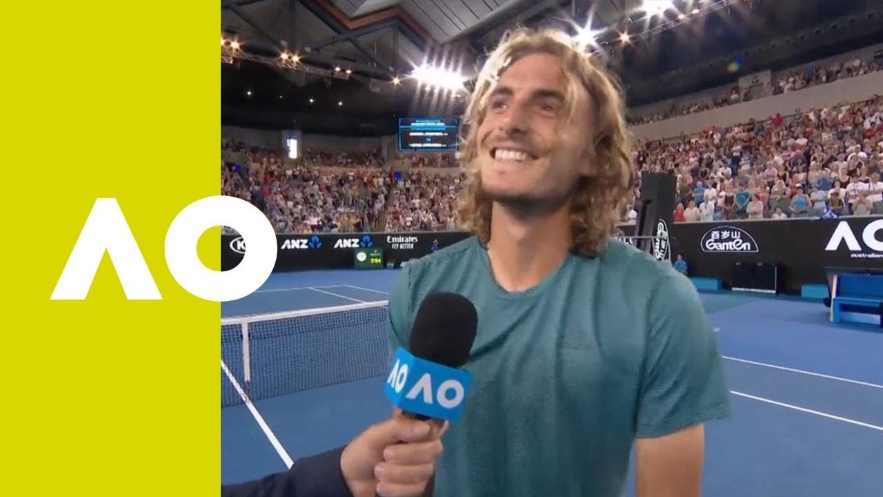 Stefanos Tsitsipas on-court interview (3R) | Australian Open 2019 stefanos tsitsipas youtube