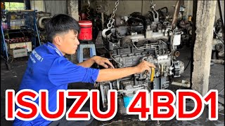 Động cơ ISUZU 4BD1 Đời 2 lược nhớt của xe cuốc Sumi Sh100 | Giá bình dân dưới 50tr