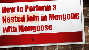 How to Perform a Nested Join in MongoDB with Mongoose