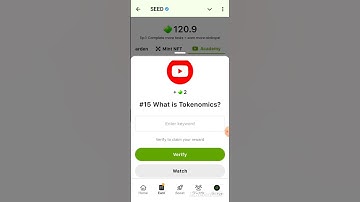 Seed keyword #15 what is tokenomics? | seed video code answer | Seed video keyword