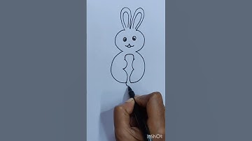 How To Draw A Rabbit With Carrot | Easy Rabbit Drawing #art #drawing #trending #viral #shorts
