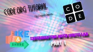 Code.org tutorial, experimenting with sprite lab. Part 1