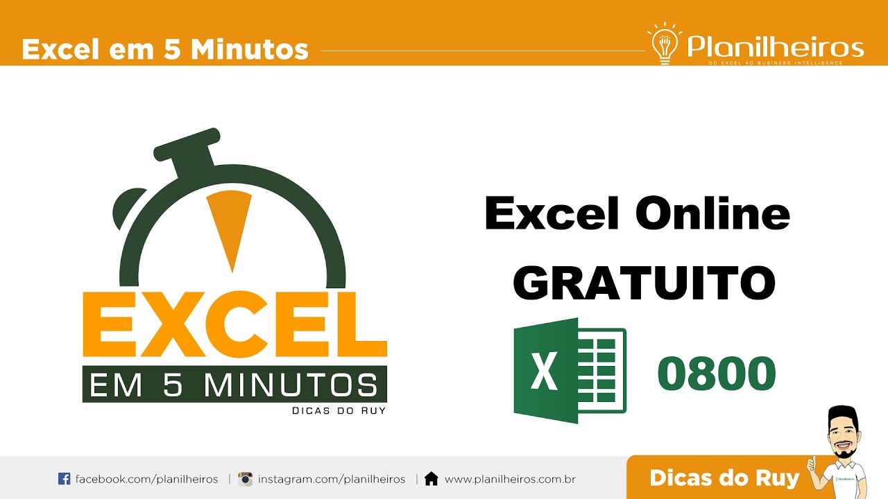 EXCEL em 5 Minutos - Excel Online e Gratuito - YouTube