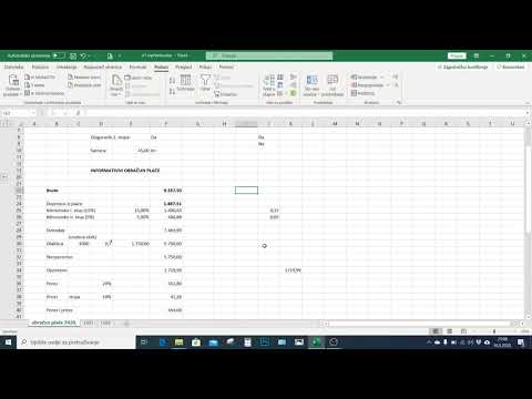 3. Informativni izračun plaća u excelu