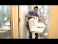 画期的！おむつ替え台の設置 Installing folding diaper changing station