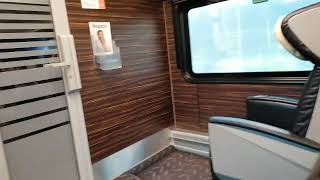 Legroom on the Czech private provider Leo express train in premium class