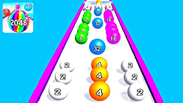 2048 Balls - Color Ball Run ! All Levels Gameplay (10-16) android, ios