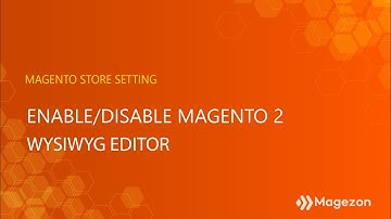How to Enable/Disable Magento 2 WYSIWYG Editor?