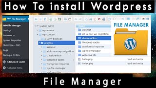 How To Install WordPress File Manager  | use Wp file Manager  Plugin In WordPress in 2023