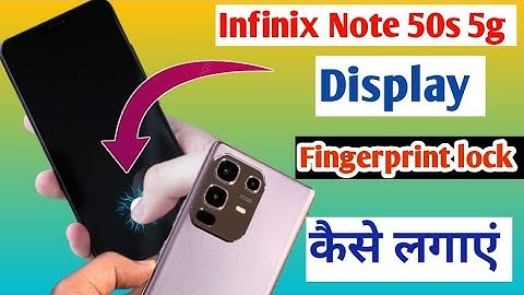 How to Set Display Fingerprint Lock setting in Infinix Note 50s 5g/Fingerprint Lock setting