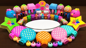 Mixing MAKEUP vs GLITTER into GLOSSY Slime ! Satisfying Slime Video #168