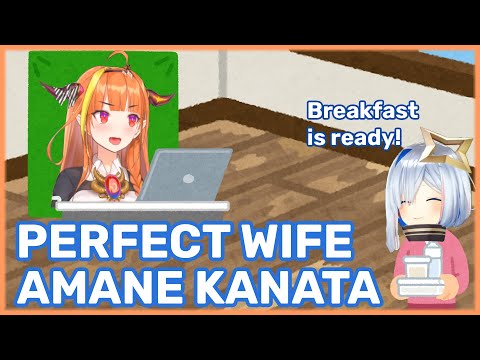 Perfect wife Amane Kanata brings Coco food