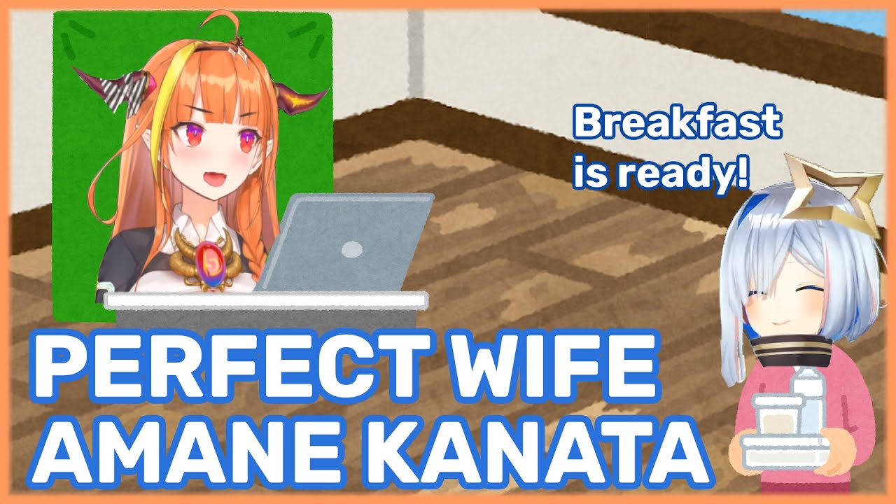 Perfect wife Amane Kanata brings Coco food