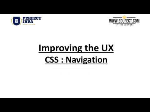 Perfect Java : Improving the UX : CSS Navigation