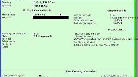 Learn Tally ERP 9 in Hindi Visit us at WWW.LSOIT.COM