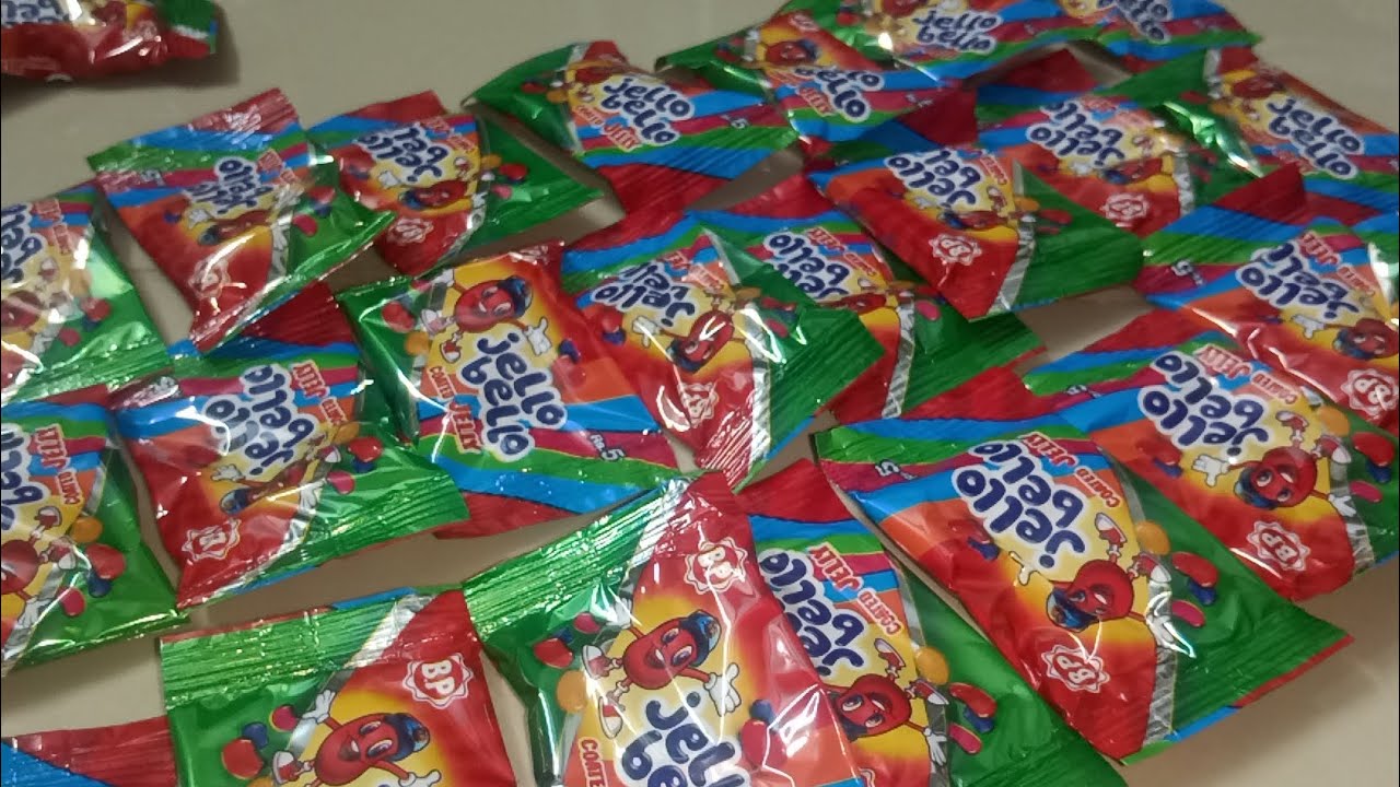 Some lots of colorful sweets and candies unboxing asmr review