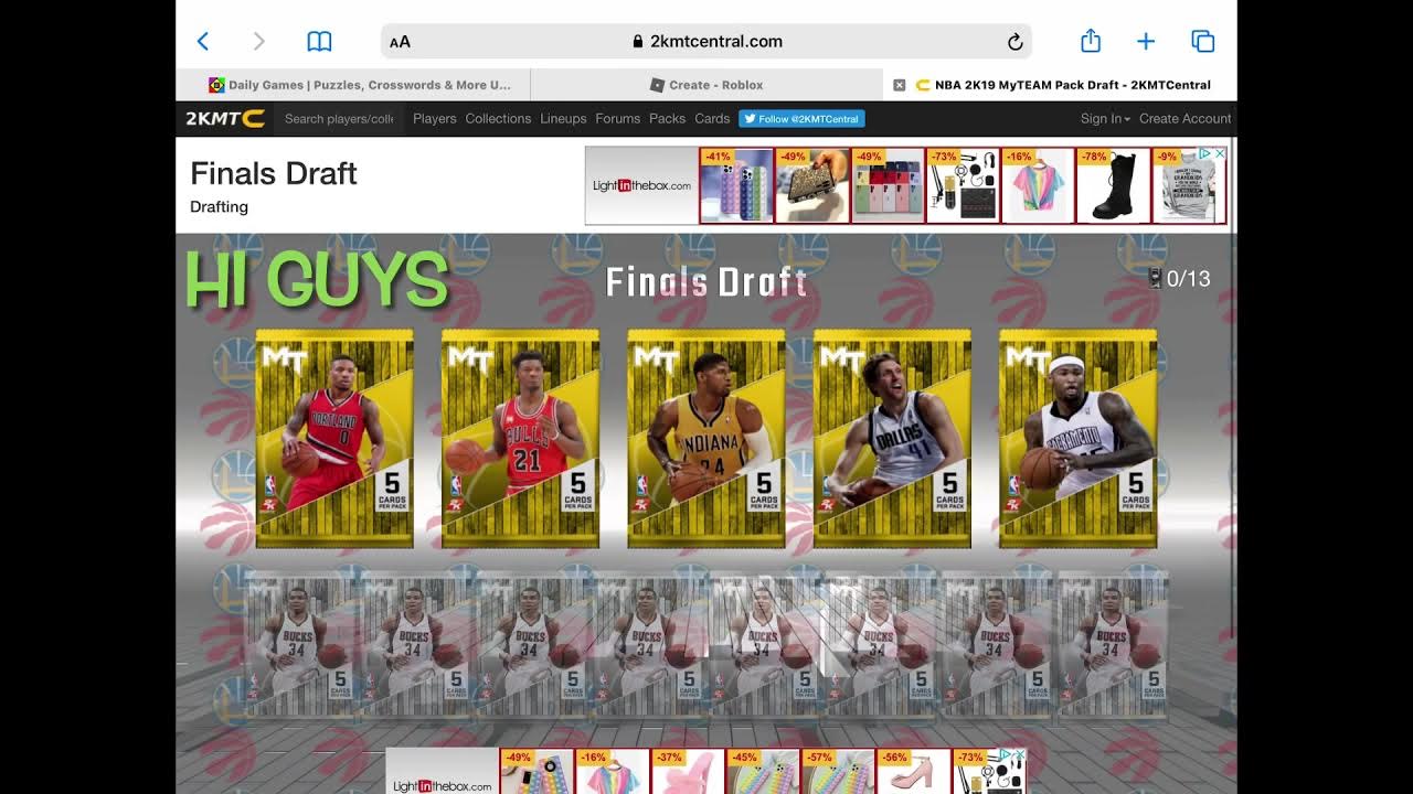 2k19 finals draft YouTube