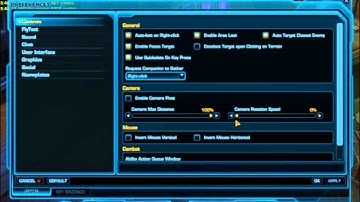 Adjust / Change Camera Speed SWTOR
