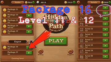 Roll the ball :hidden path || Expert package 16 || Level 11 || Level 12 || All Level