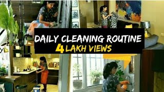My Daily Home Cleaning Routine Morning To Night Without Maid How I Manage My Home Hindi Vlog