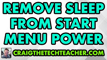 How To Disable Sleep From The Windows 10 Start Menu Power Options (2022)