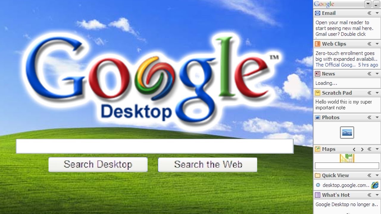 google desktop 2022 New Google Desktop (2004) - Du hành thời gian