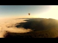 The flight over mountains