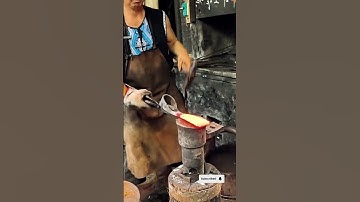 🔥 Forging Red Hot Steel | Blacksmith Hammer Strikes #Shorts