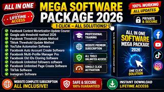 🔥 ALL IN ONE MEGA SOFTWARE PACKAGE 2026 | Complete Website Subscription + Training + Premium Tools 🚀