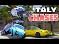 1 Cop VS 3 Robbers in ITALY! Multi-Car Police Chases and CRASHES! -  BeamNG Drive Catch Them All 3