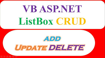 VB.NET ASP.NET WebForms : ListBox CRUD - Add Update Delete Clear