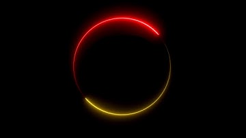 Neon Light Round Frame | GLOWING BORDER | Animated loop Background | Black Screen | VFX | Frame